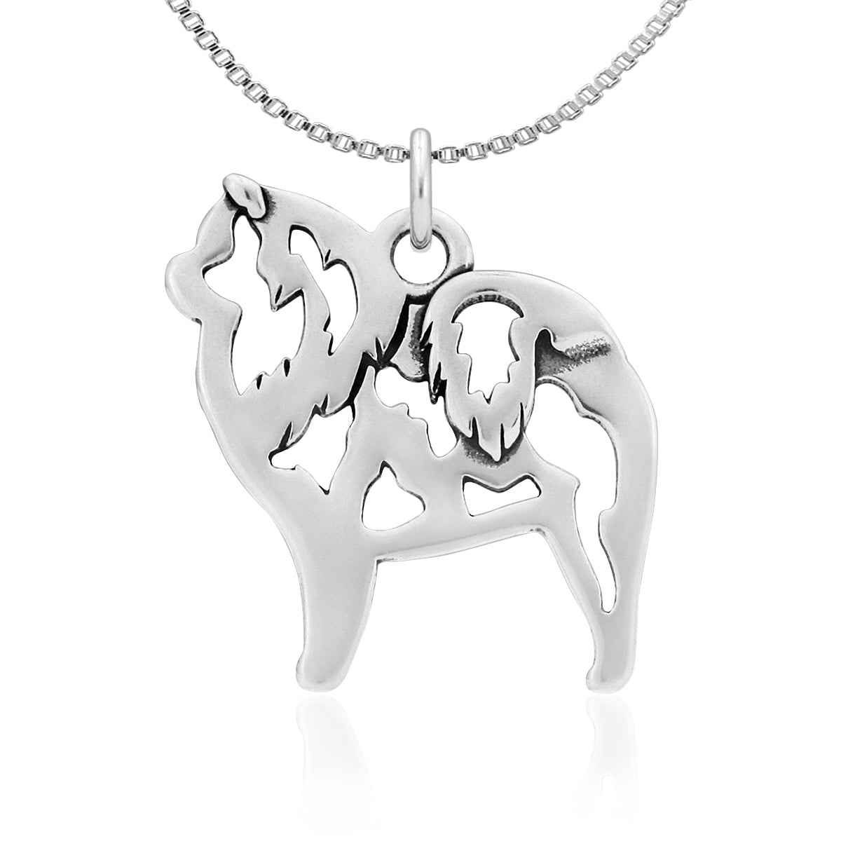 Sterling Silver Chow Chow Necklace Jewelry