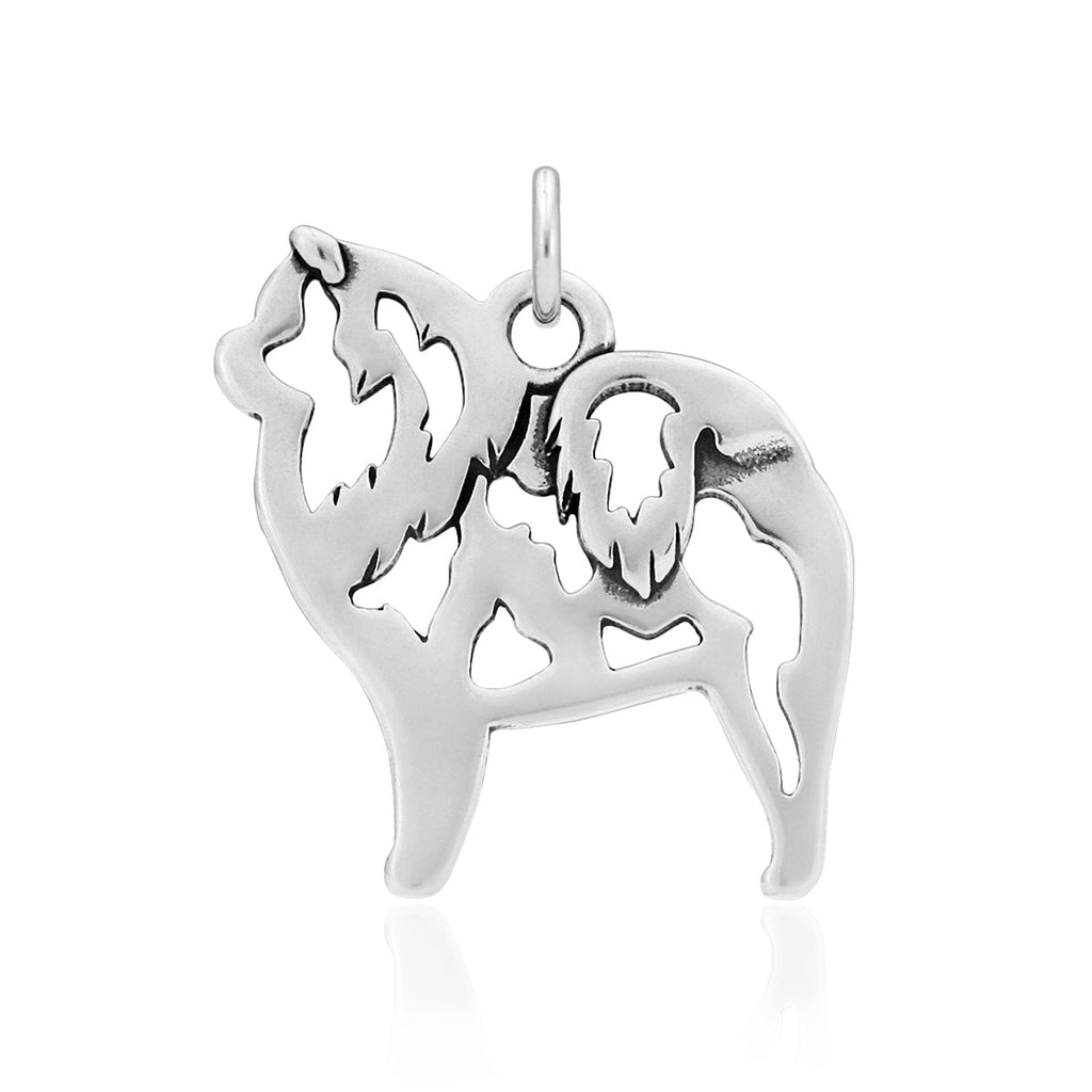 Sterling Silver Chow Chow Necklace Jewelry