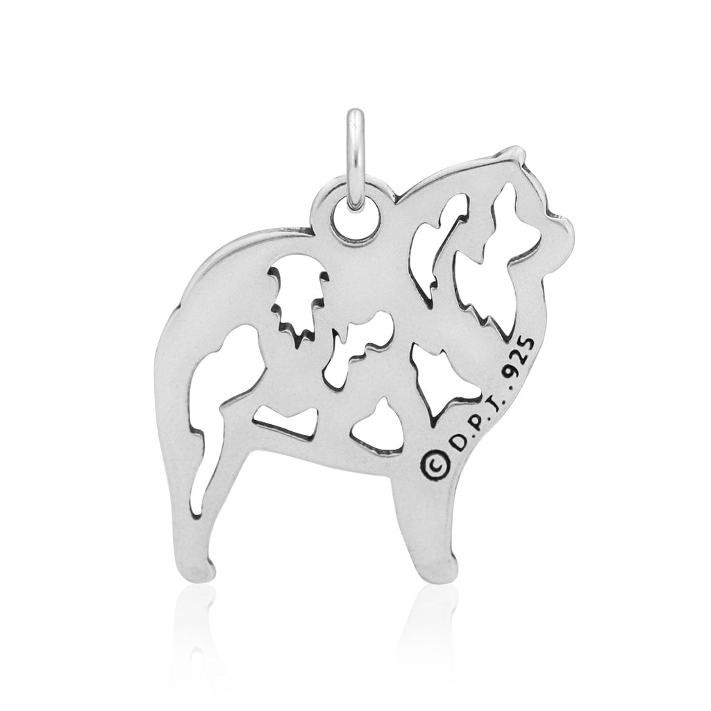Sterling Silver Chow Chow Necklace Jewelry