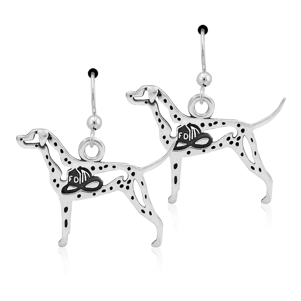 Sterling Silver Dalmatian Earrings