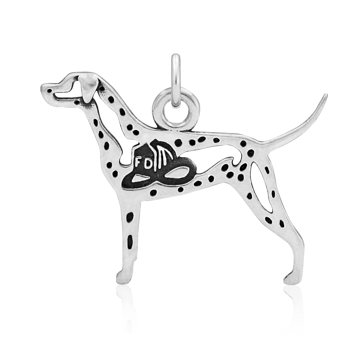Sterling Silver Dalmatian Necklace Jewelry