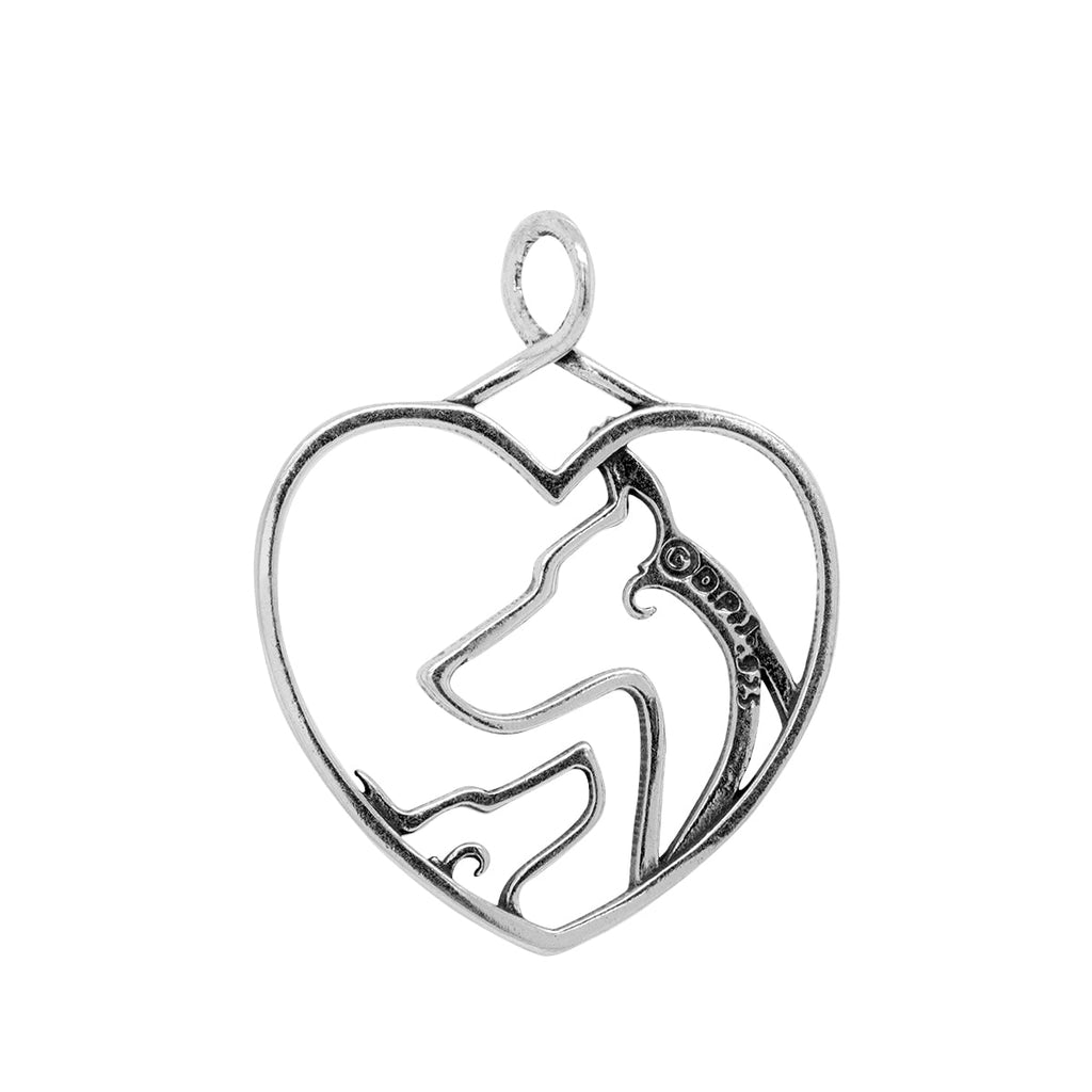 Doberman Pinscher Heart Necklace