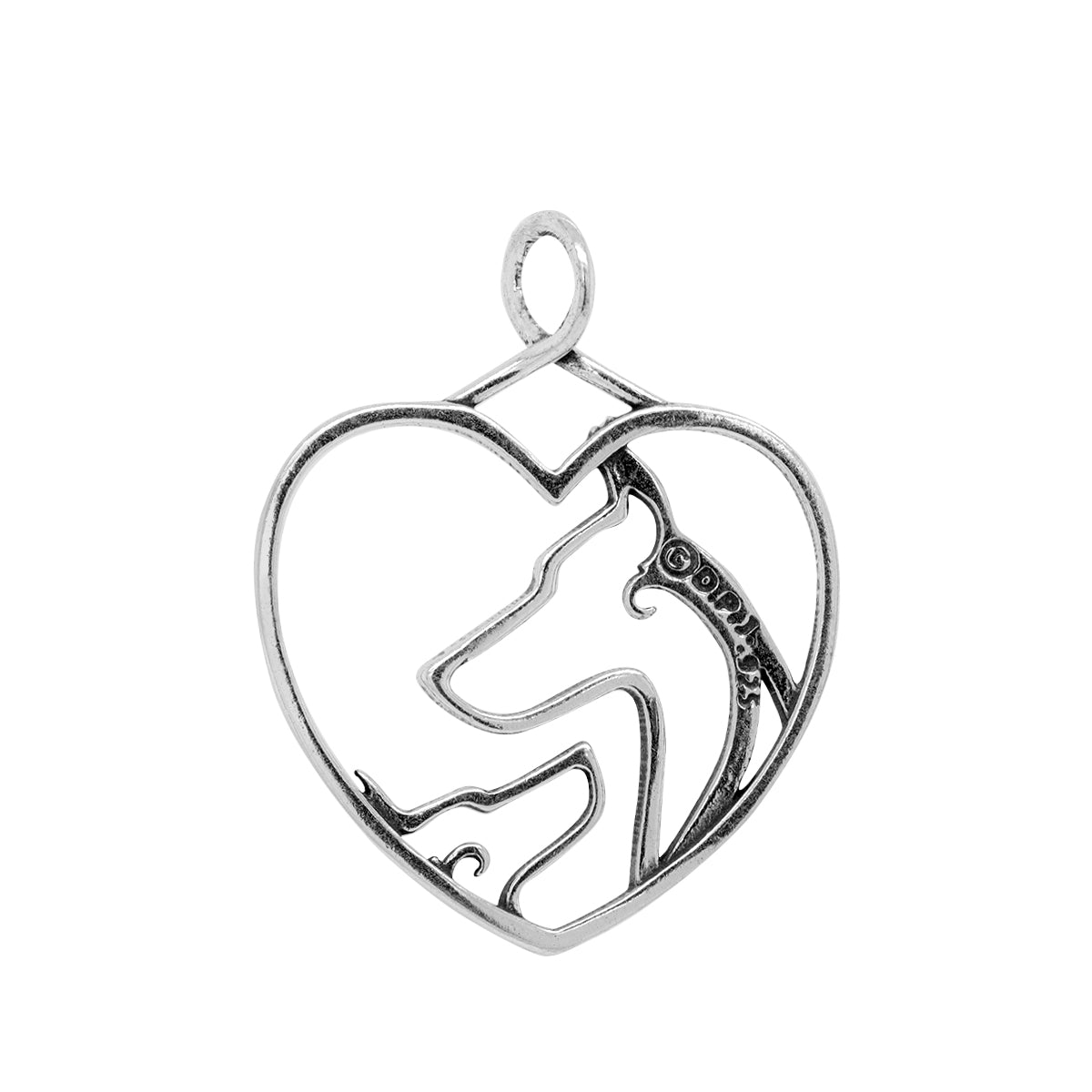 Doberman Pinscher Heart Necklace