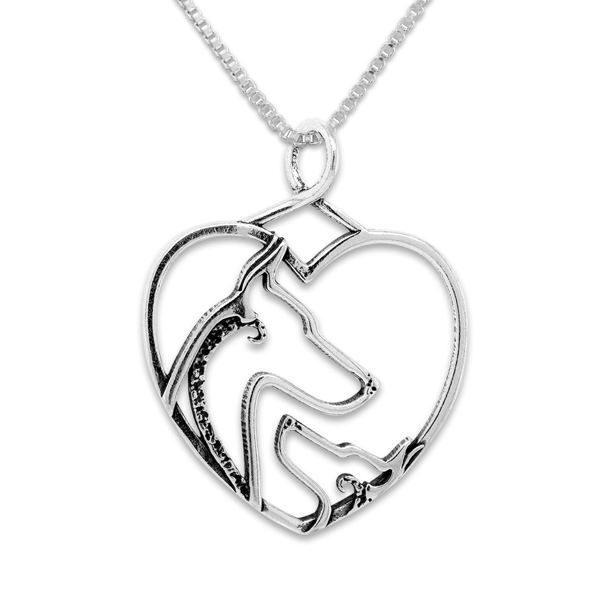 Doberman Pinscher Heart Necklace