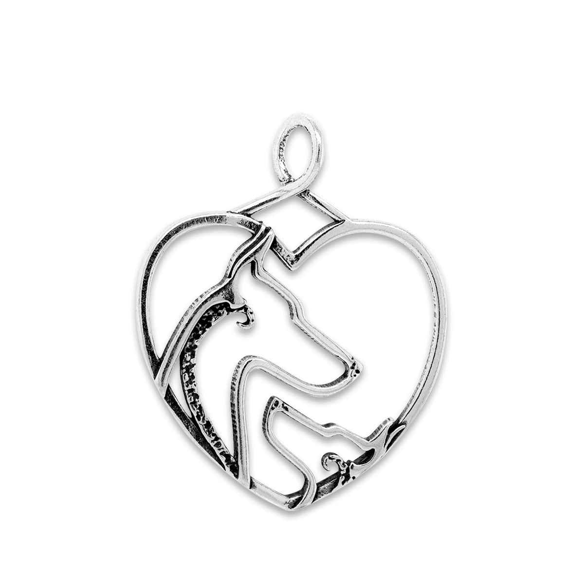 Doberman Pinscher Heart Necklace