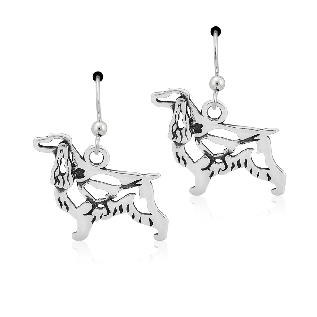 Sterling Silver English Cocker Spaniel Earrings