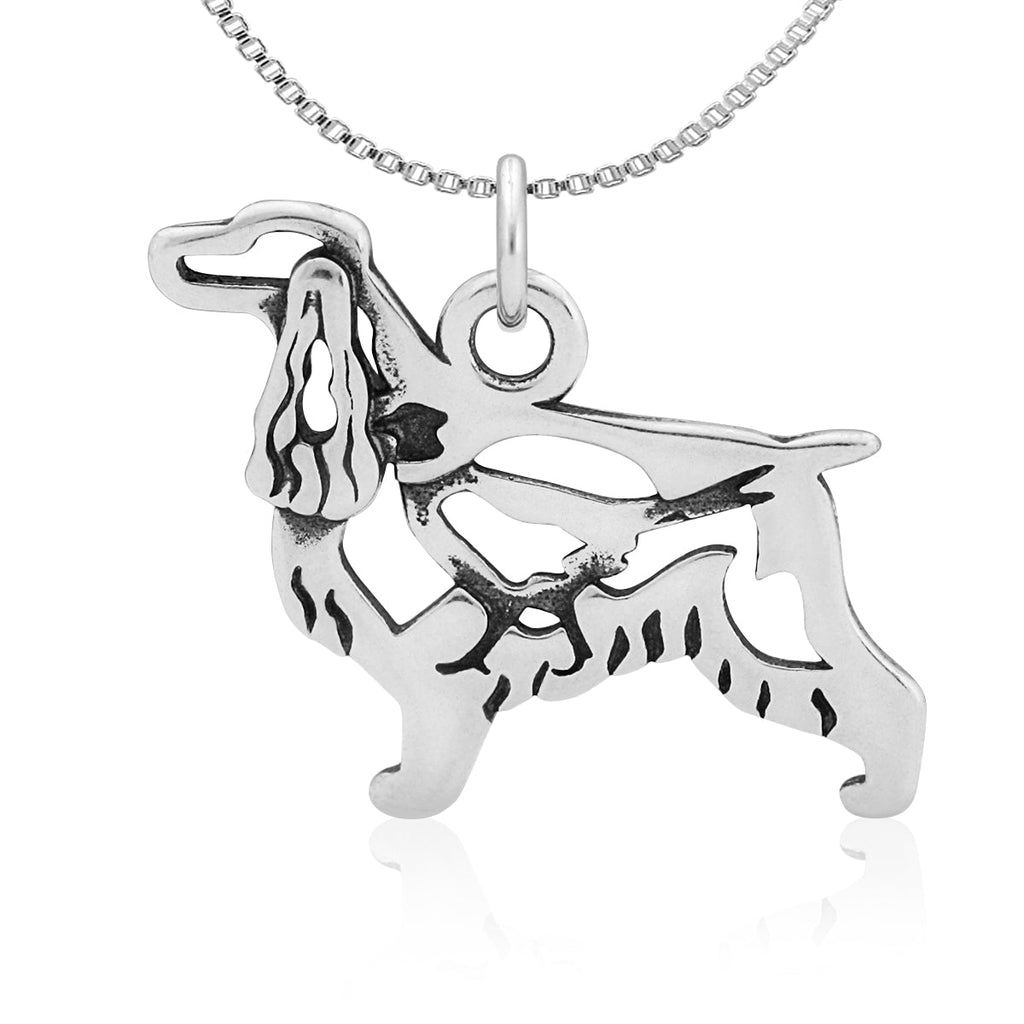 Sterling Silver English Cocker Spaniel Necklace Jewelry