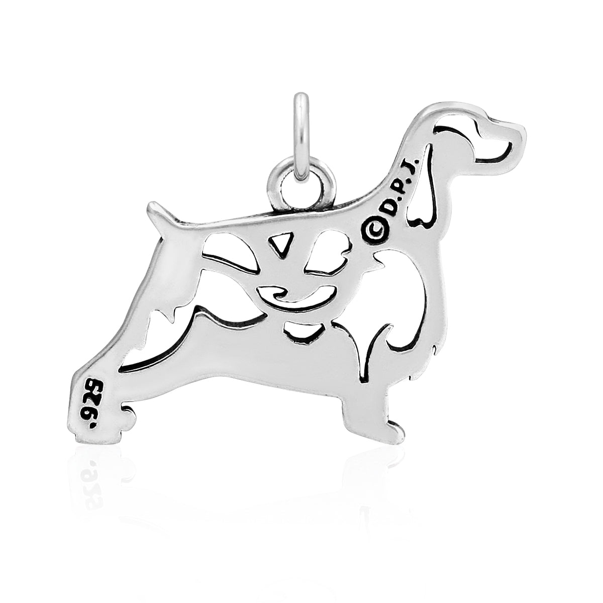 Sterling Silver English Springer Spaniel Necklace Jewelry