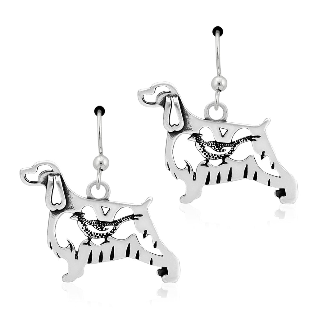Sterling Silver English Springer Spaniel Earrings