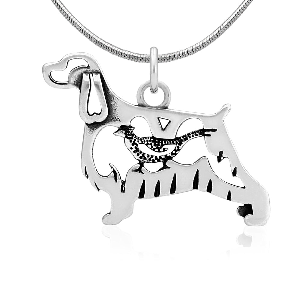 Sterling Silver English Springer Spaniel Necklace Jewelry