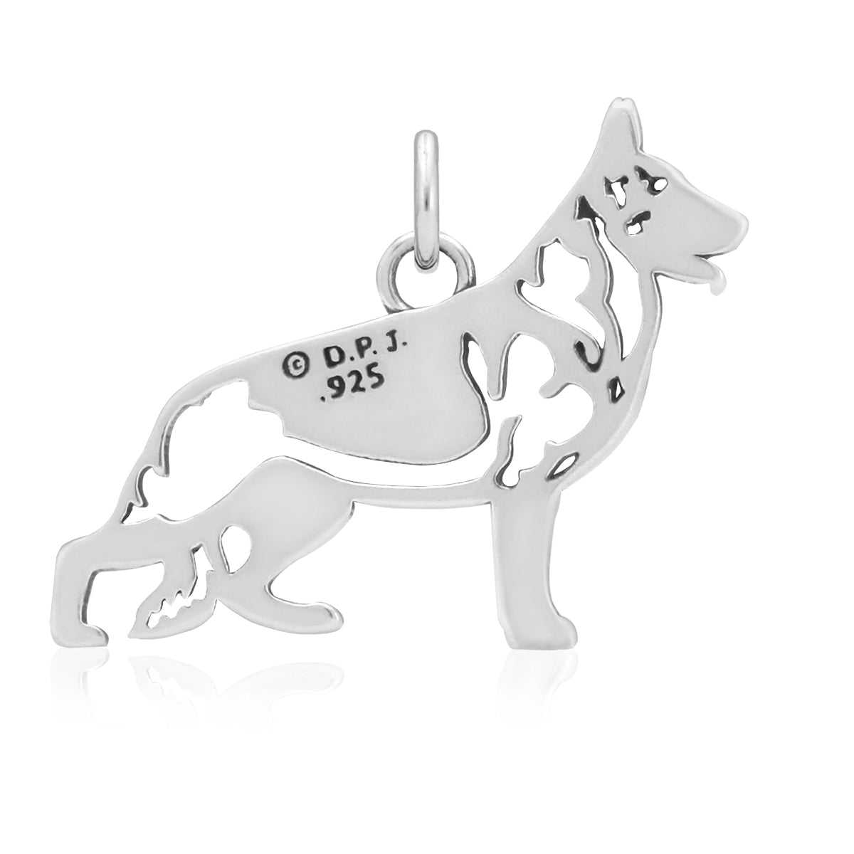 Sterling Silver German Shepherd Necklace Jewelry