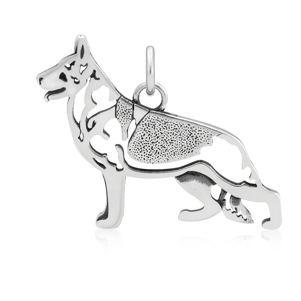Sterling Silver German Shepherd Necklace Jewelry