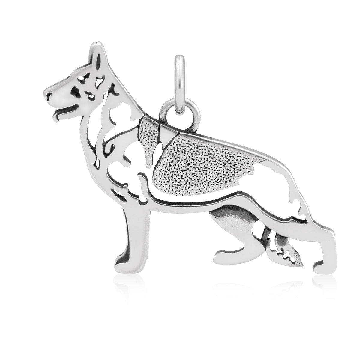 Sterling Silver German Shepherd Necklace Jewelry