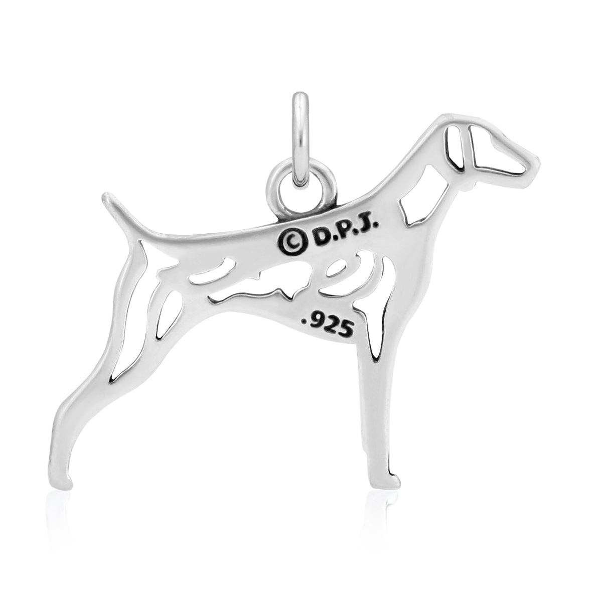 Sterling Silver German Shorthaired Pointer Necklace Jewelry