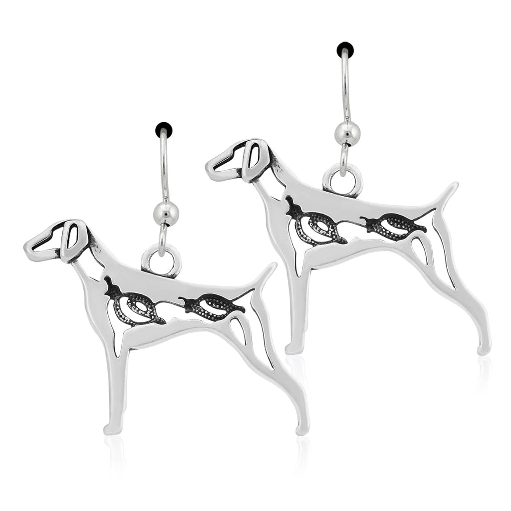 Sterling Silver German Shorthaired Pointer Earrings