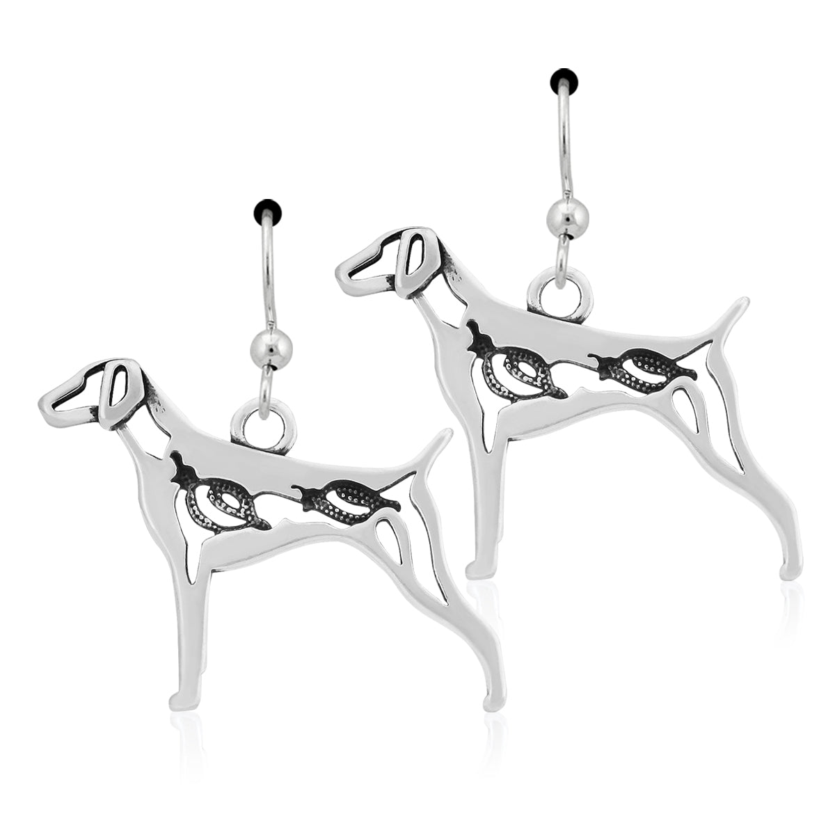 Sterling Silver German Shorthaired Pointer Earrings