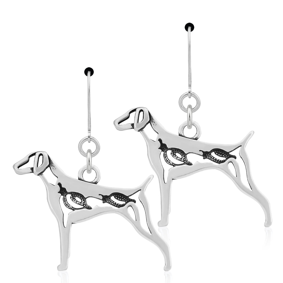 Sterling Silver German Shorthaired Pointer Earrings