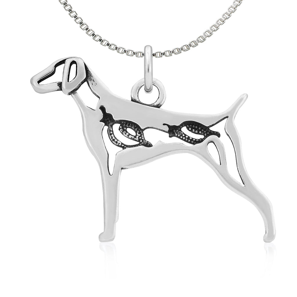 Sterling Silver German Shorthaired Pointer Necklace Jewelry