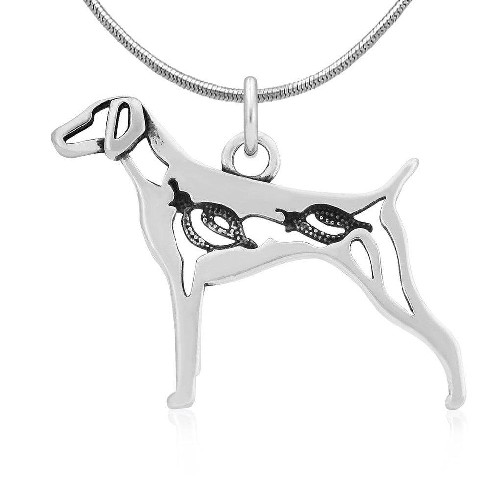 Sterling Silver German Shorthaired Pointer Necklace Jewelry