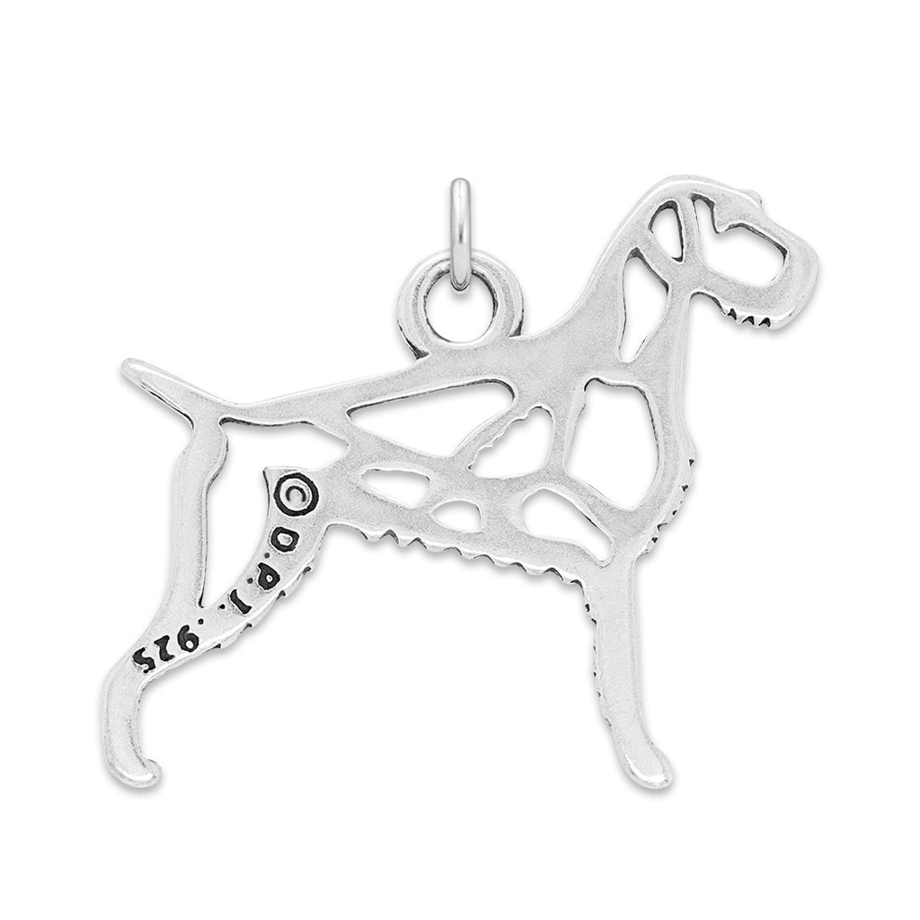 Sterling Silver German Wirehaired Pointer Necklace Jewelry