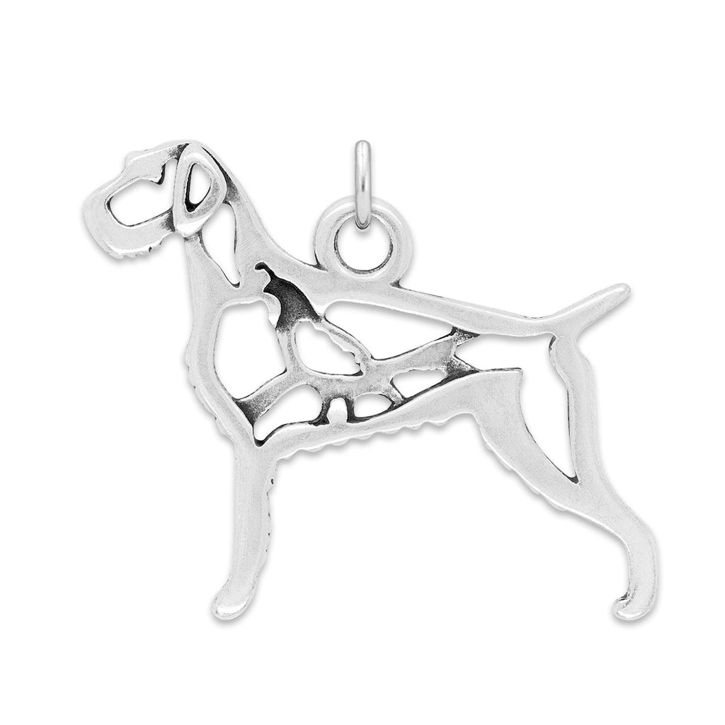 Sterling Silver German Wirehaired Pointer Necklace Jewelry