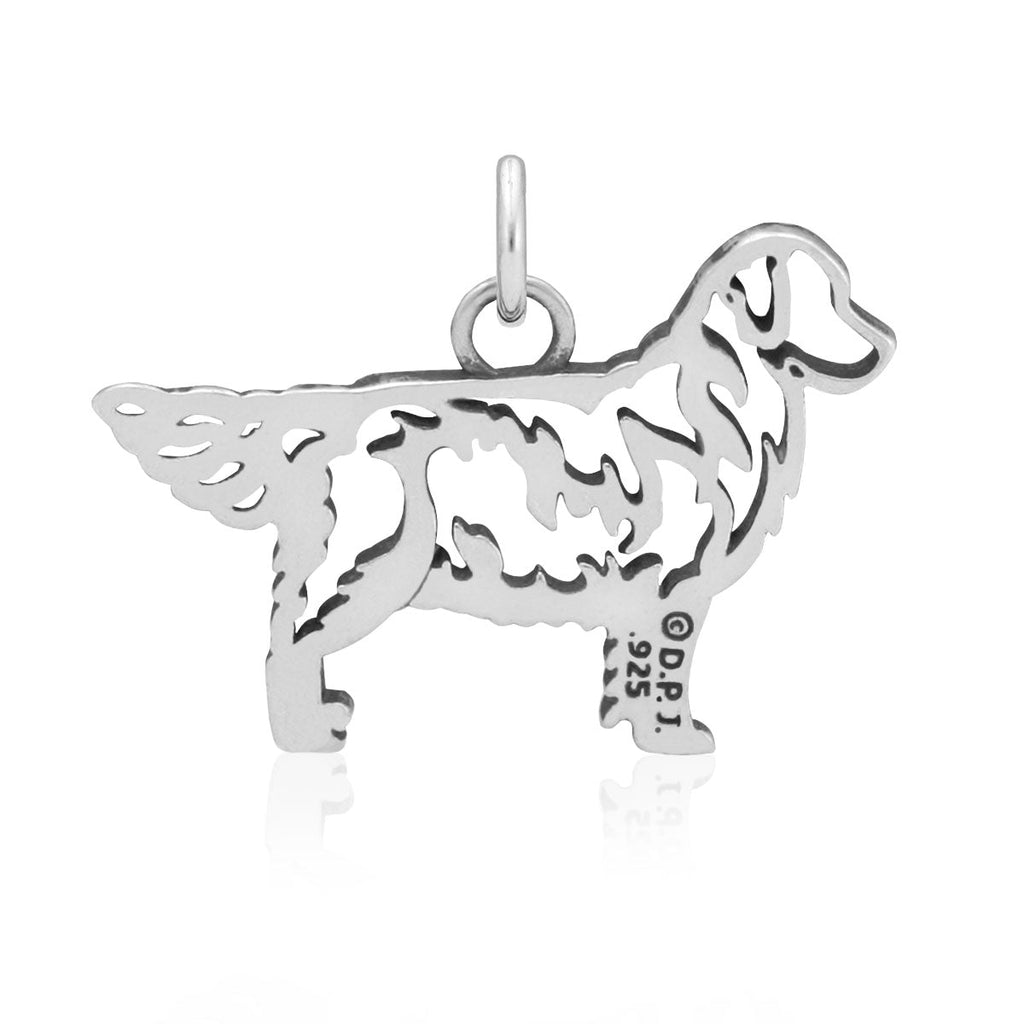 Sterling Silver Golden Retriever Necklace Jewelry