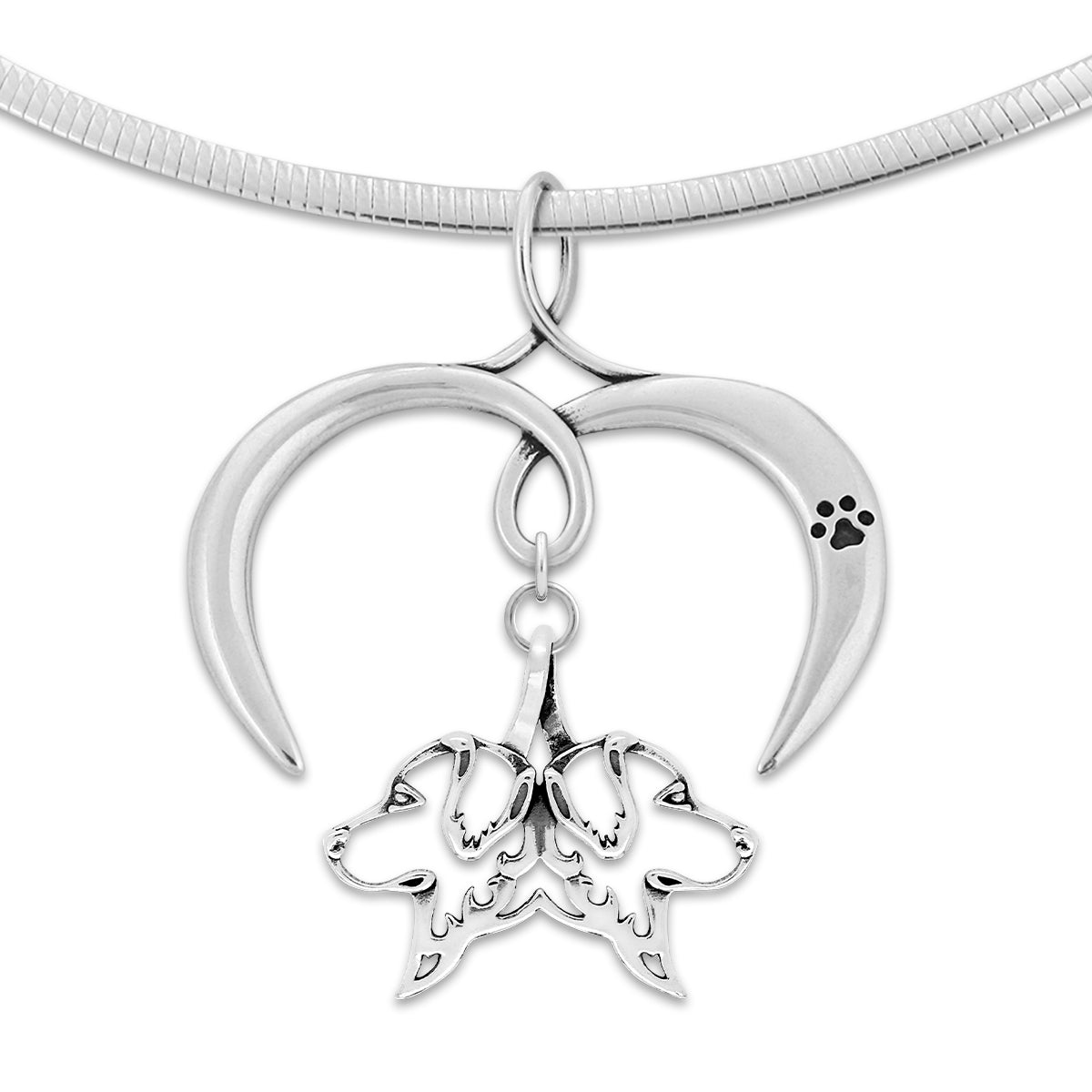 Golden Retriever Heart Necklace