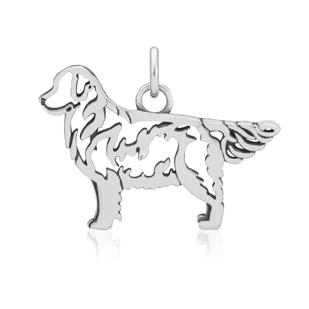Sterling Silver Golden Retriever Necklace Jewelry