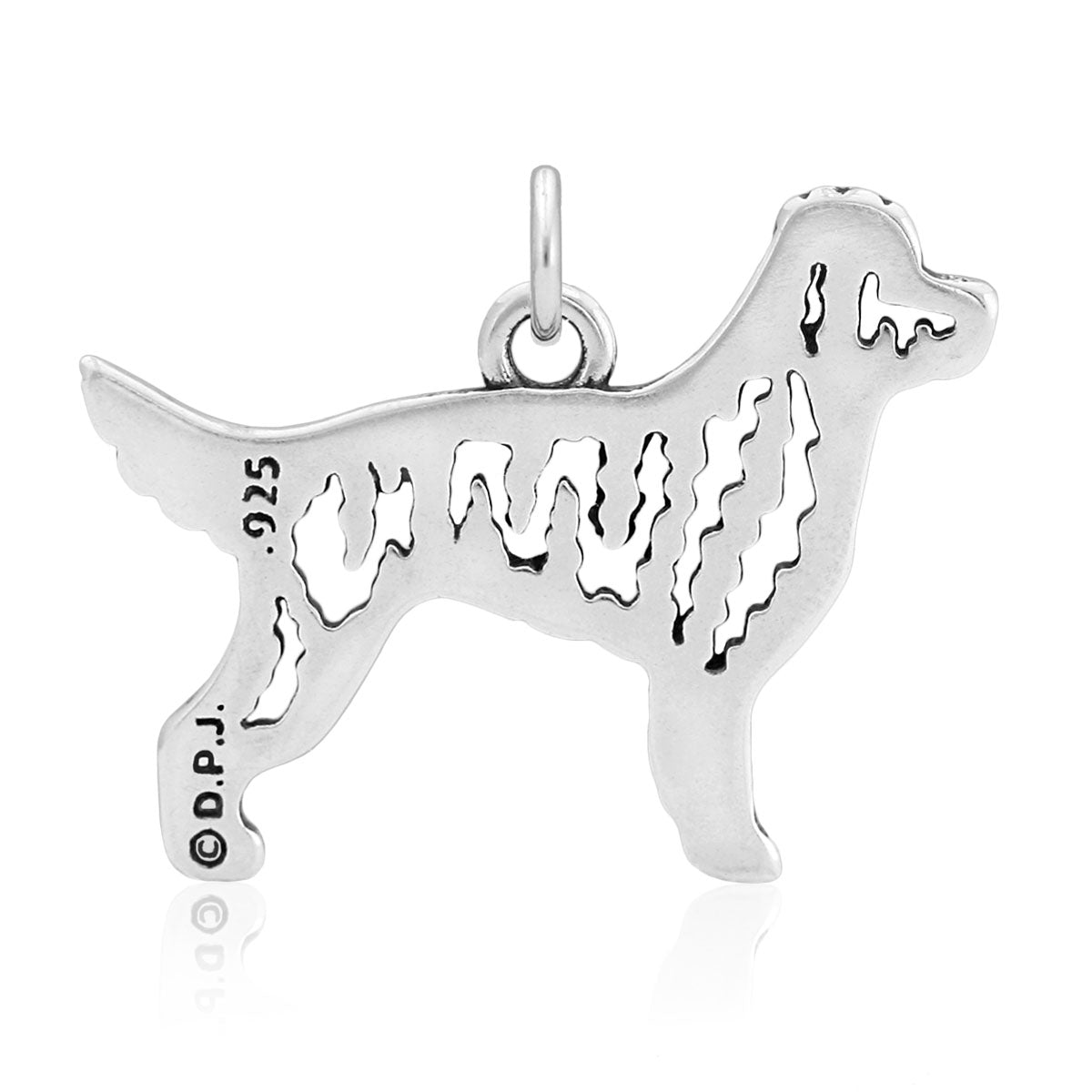 Sterling Silver Goldendoodle Necklace Jewelry