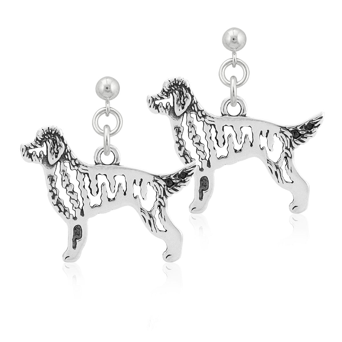 Sterling Silver Goldendoodle Earrings