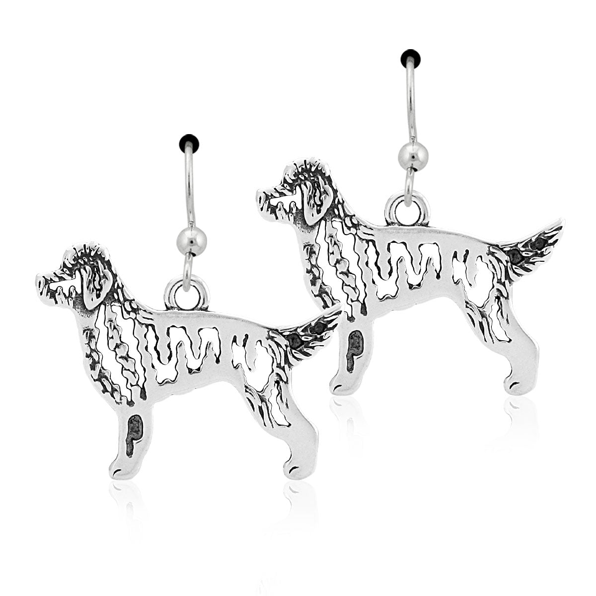 Sterling Silver Goldendoodle Earrings