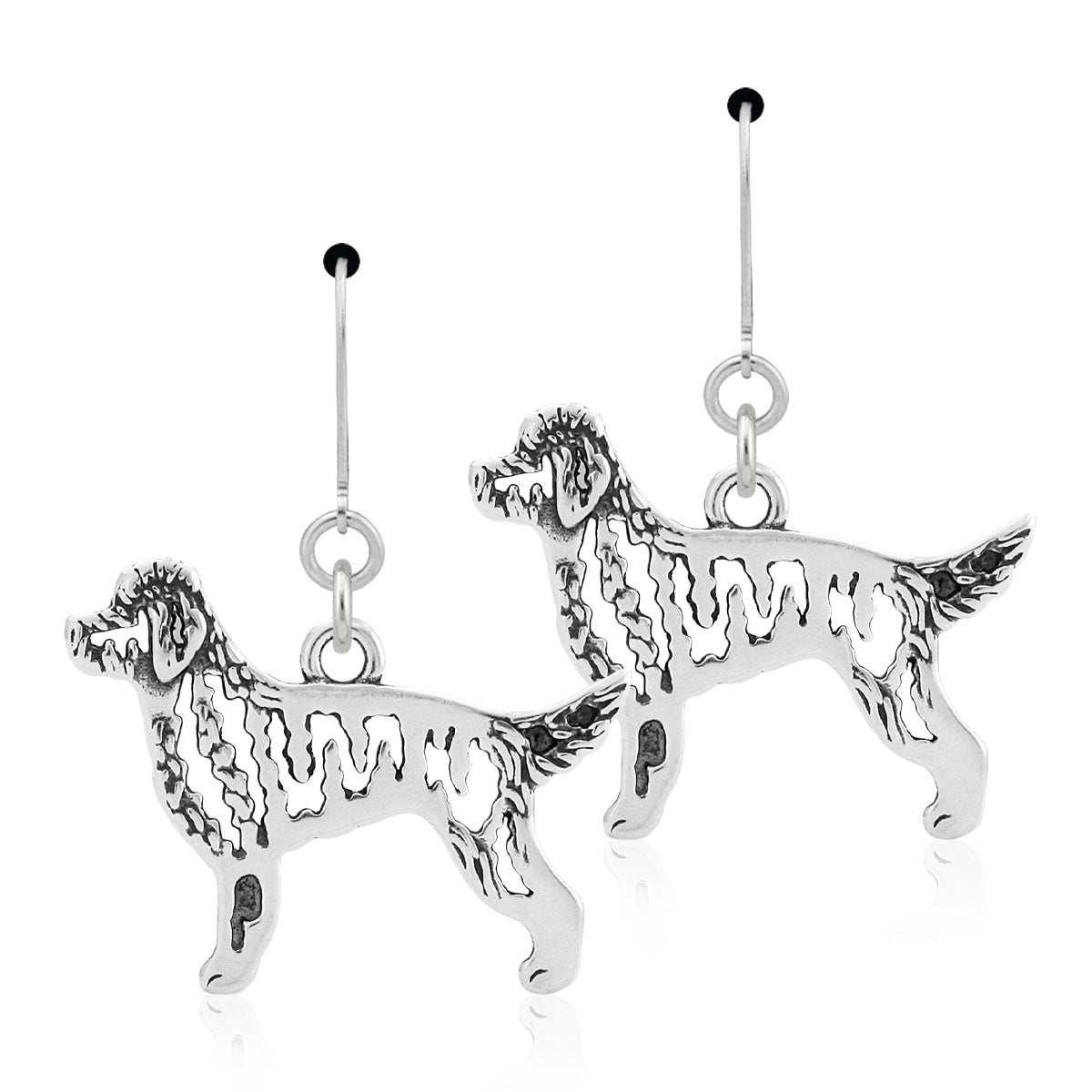 Sterling Silver Goldendoodle Earrings