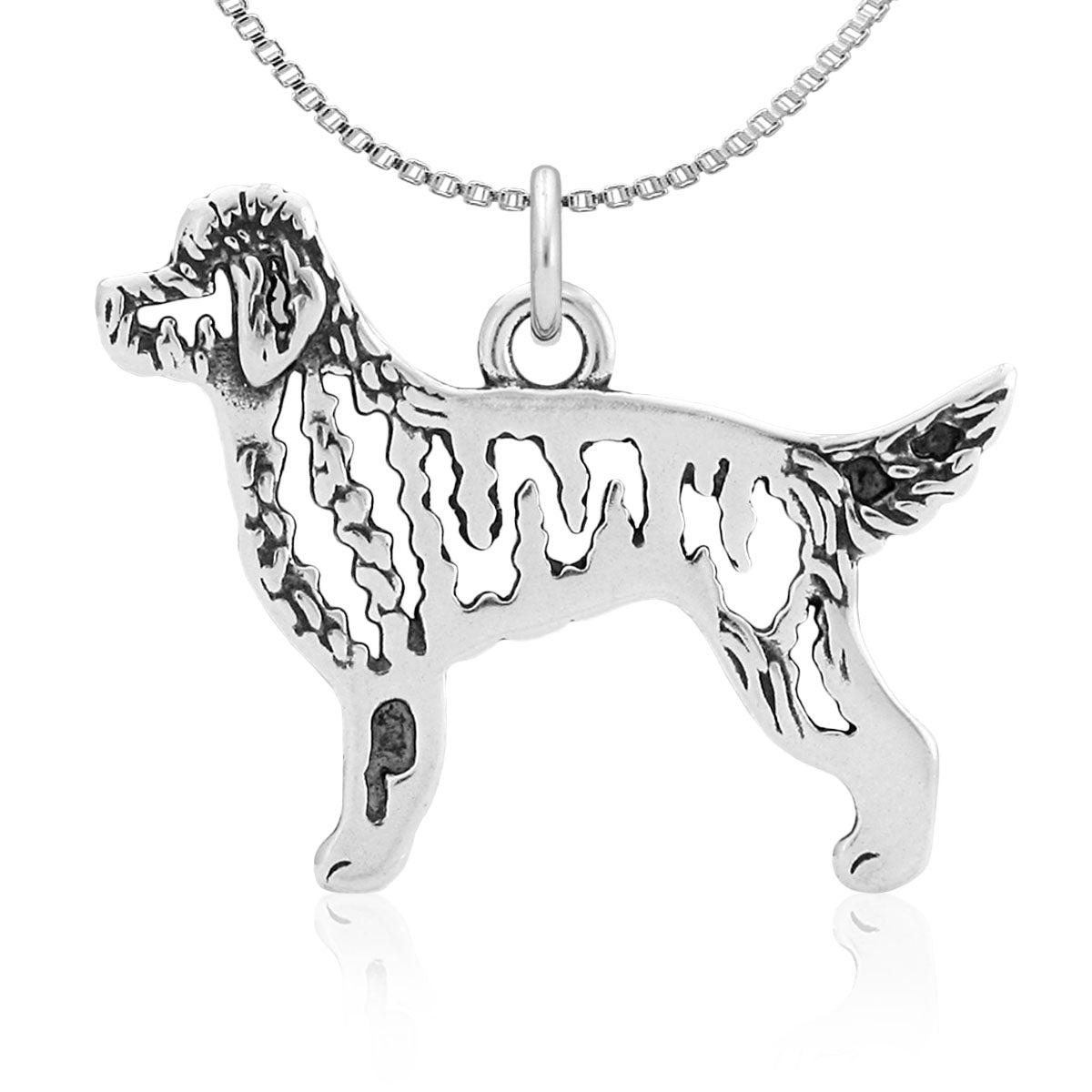 Sterling Silver Goldendoodle Necklace Jewelry