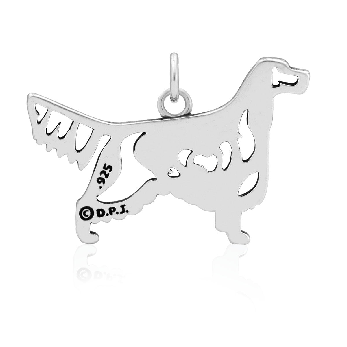 Sterling Silver Gordon Setter Necklace Jewelry