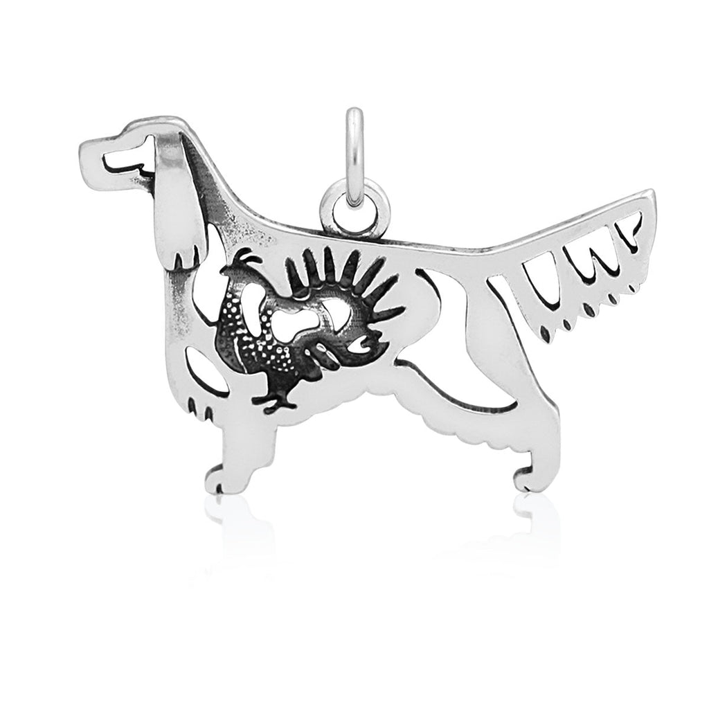 Sterling Silver Gordon Setter Necklace Jewelry