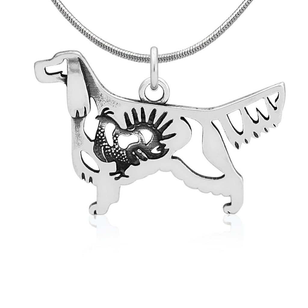 Sterling Silver Gordon Setter Necklace Jewelry
