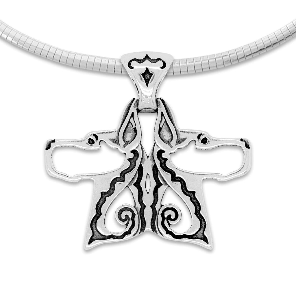 Great Dane Necklace Gifts in Sterling Silver