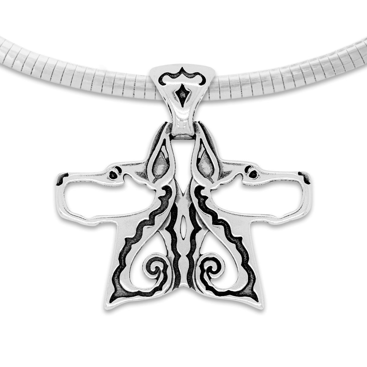 Great Dane Necklace Gifts in Sterling Silver