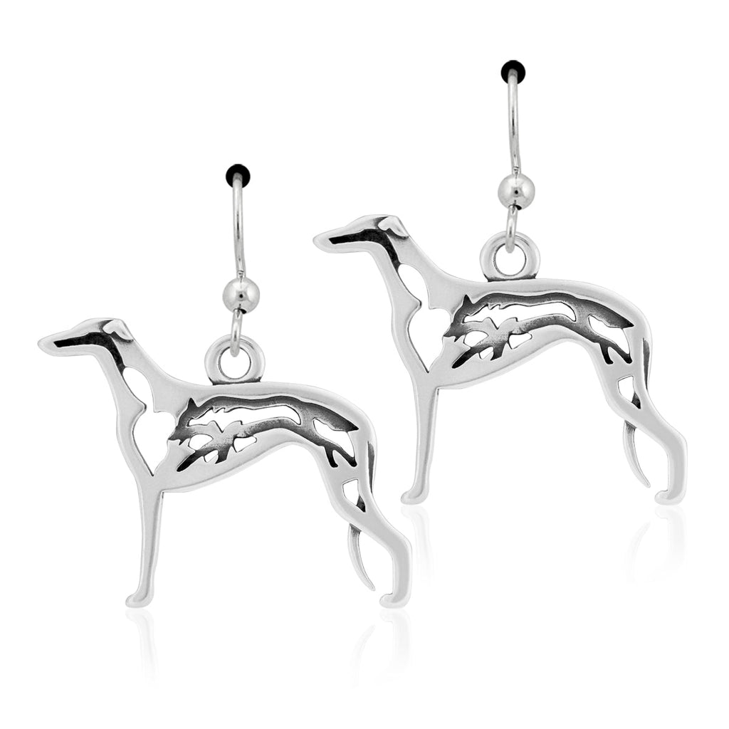 Sterling Silver Greyhound Earrings