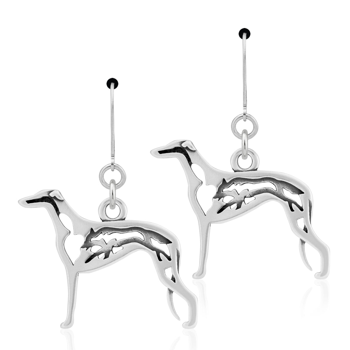 Sterling Silver Greyhound Earrings