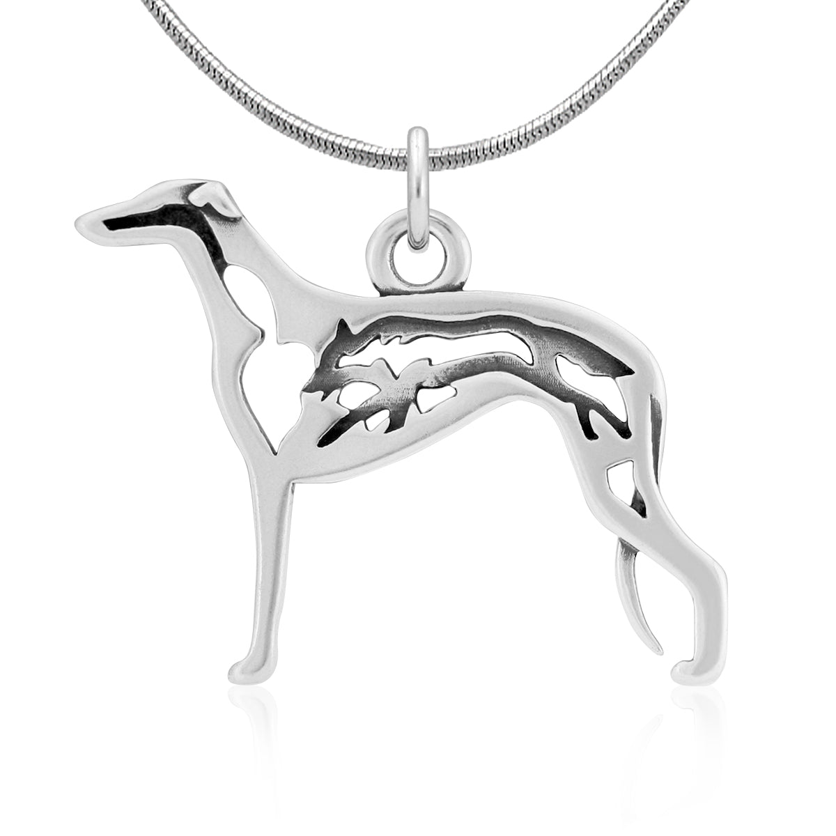 Sterling Silver Greyhound Necklace Jewelry