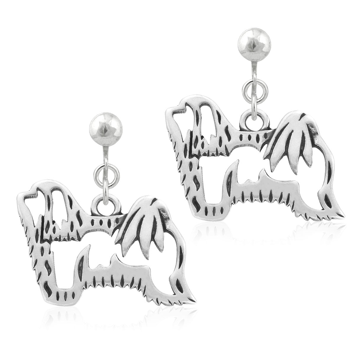 Sterling Silver Havanese Earrings