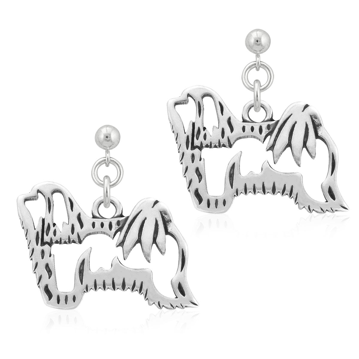 Sterling Silver Havanese Earrings
