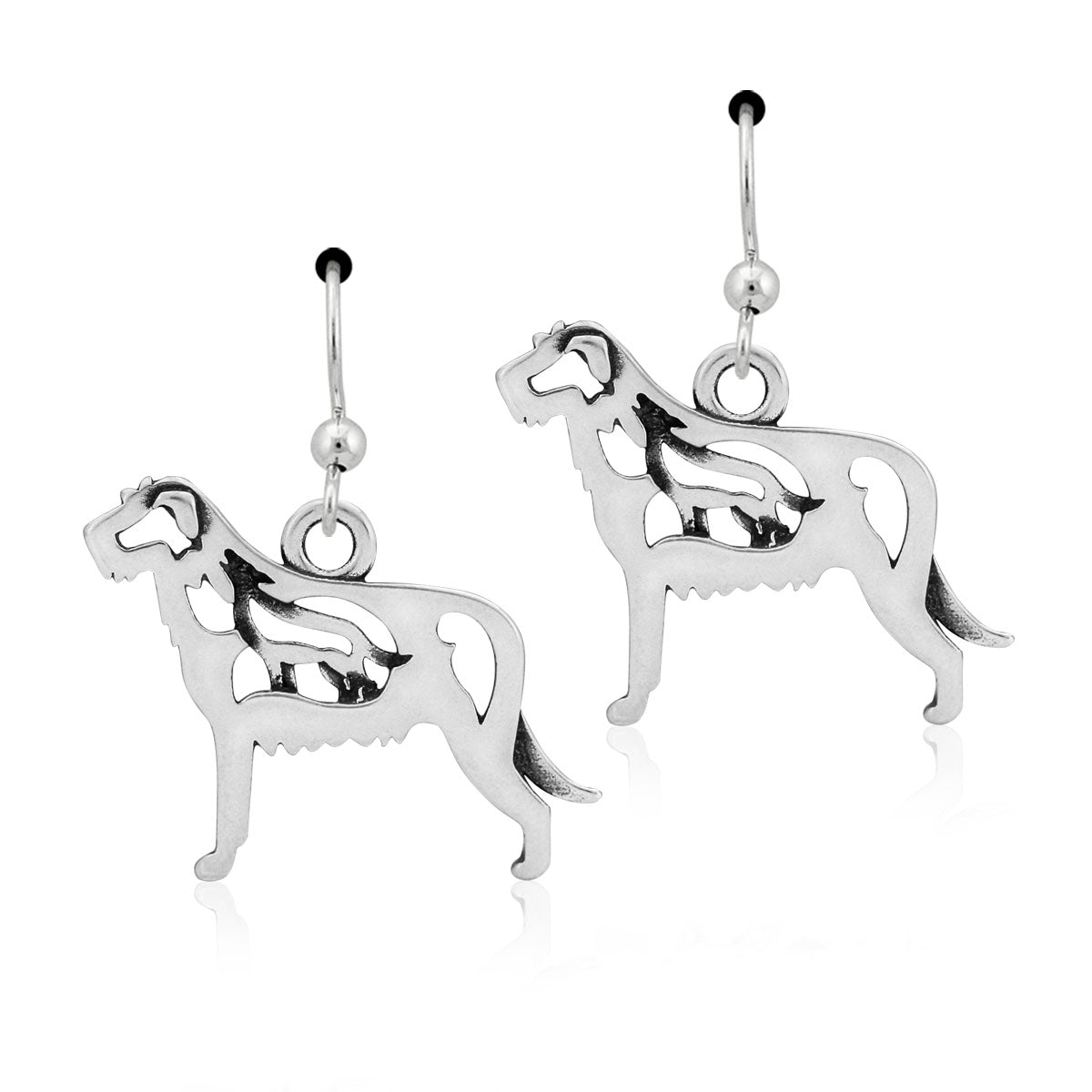 Sterling Silver Irish Wolfhound Earrings