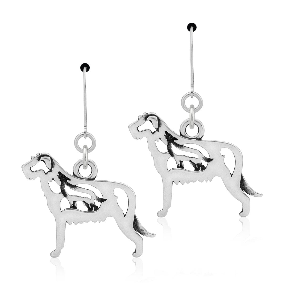 Sterling Silver Irish Wolfhound Earrings