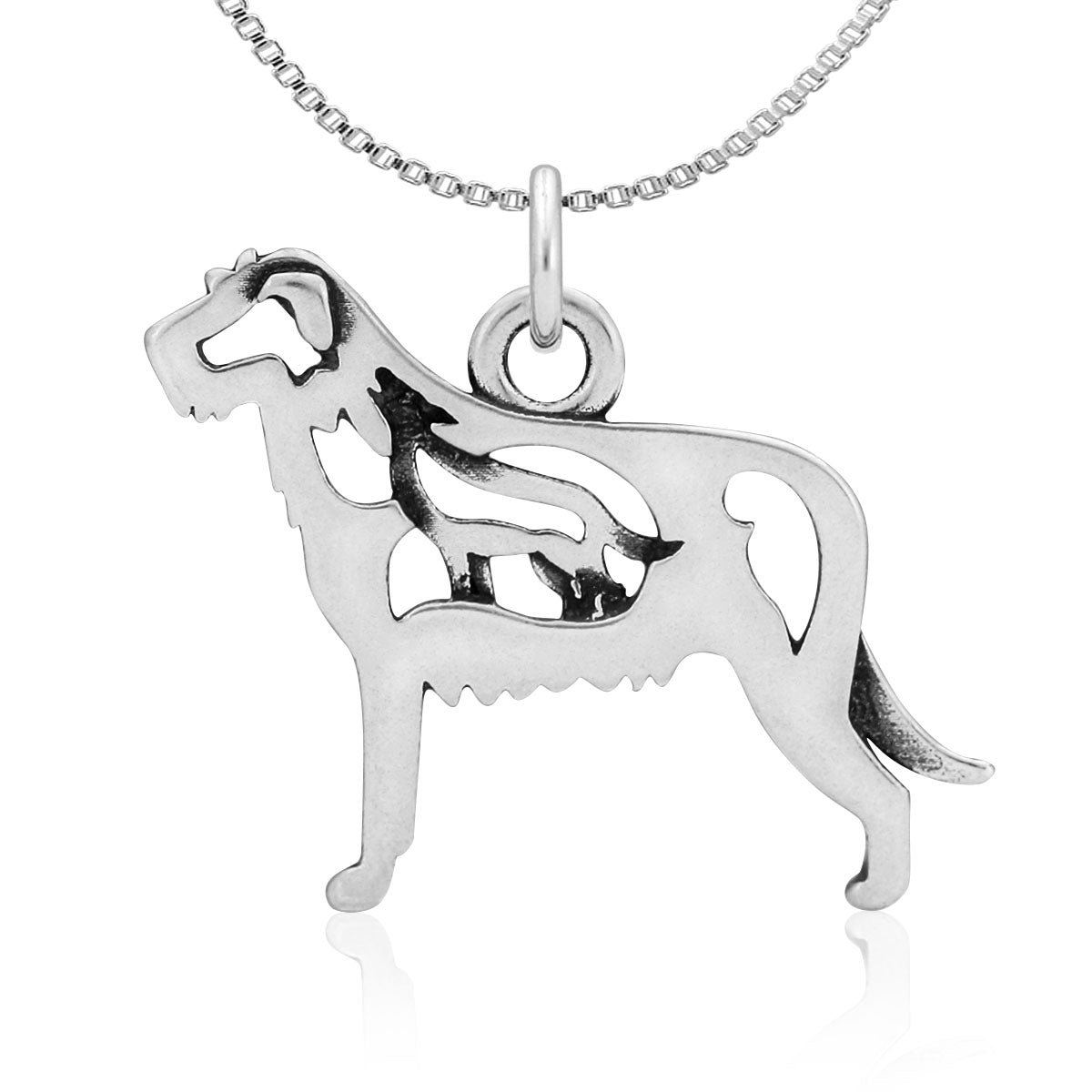 Sterling Silver Irish Wolfhound Necklace Jewelry
