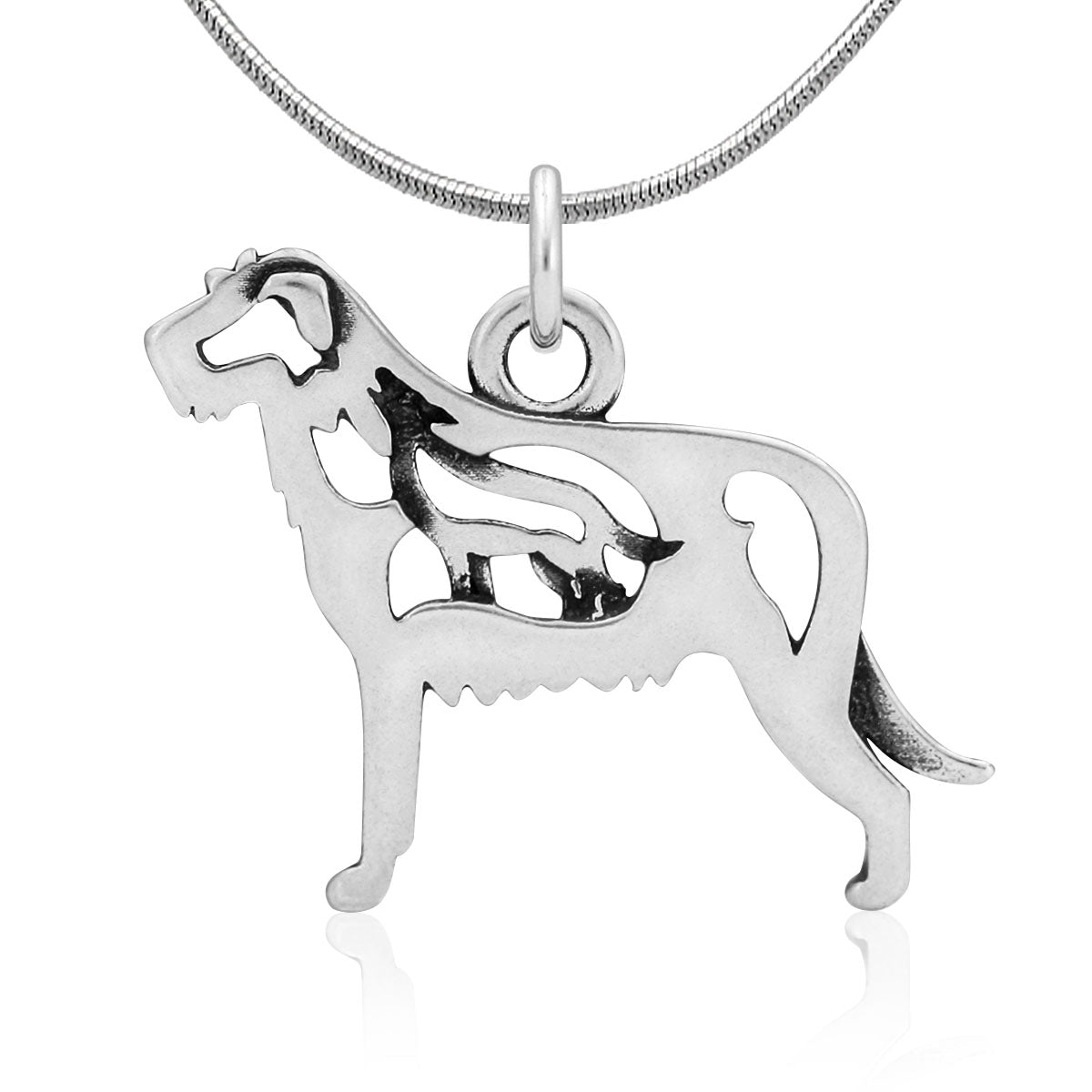 Sterling Silver Irish Wolfhound Necklace Jewelry