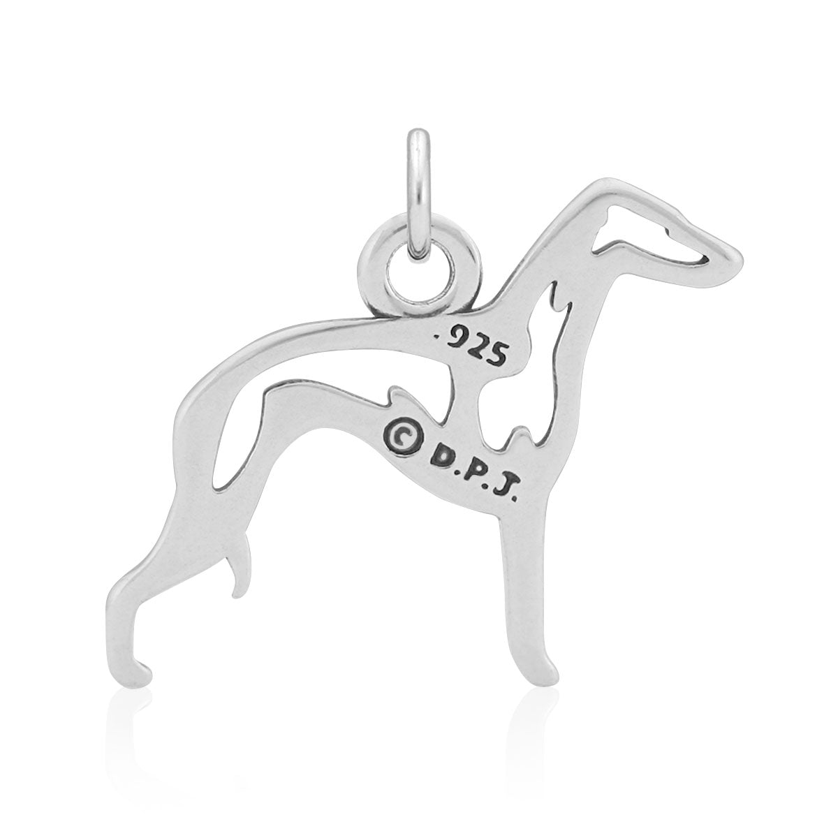 Sterling Silver Italian Greyhound Necklace Jewelry