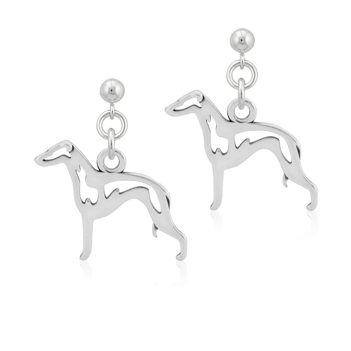 Sterling Silver Italian Greyhound Earrings