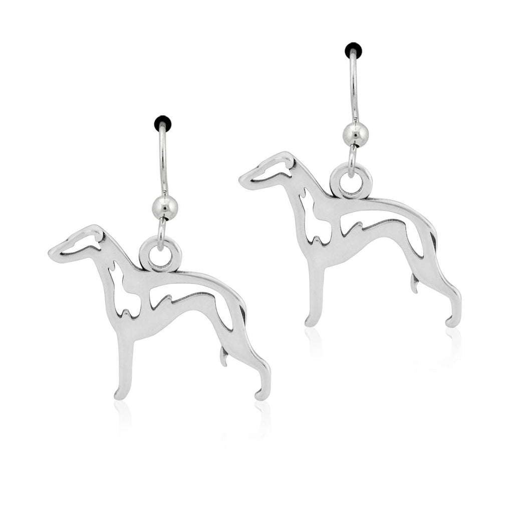 Sterling Silver Italian Greyhound Earrings